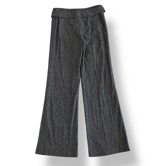 Grayson Wool Silk Wide-Leg Pants Women’s‎ 6 Black Speckled High Waist Office - Picture 7 of 11